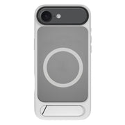 For iPhone 17 Air Kalebol MagSafe Invisible Tilt Holder PC Hybrid TPU Case(Grey White)