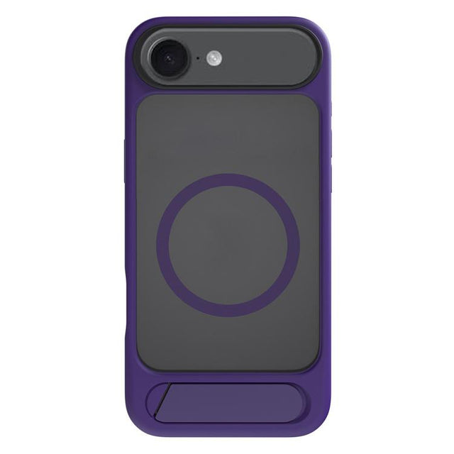 For iPhone 17 Air Kalebol MagSafe Invisible Tilt Holder PC Hybrid TPU Case(Purple)