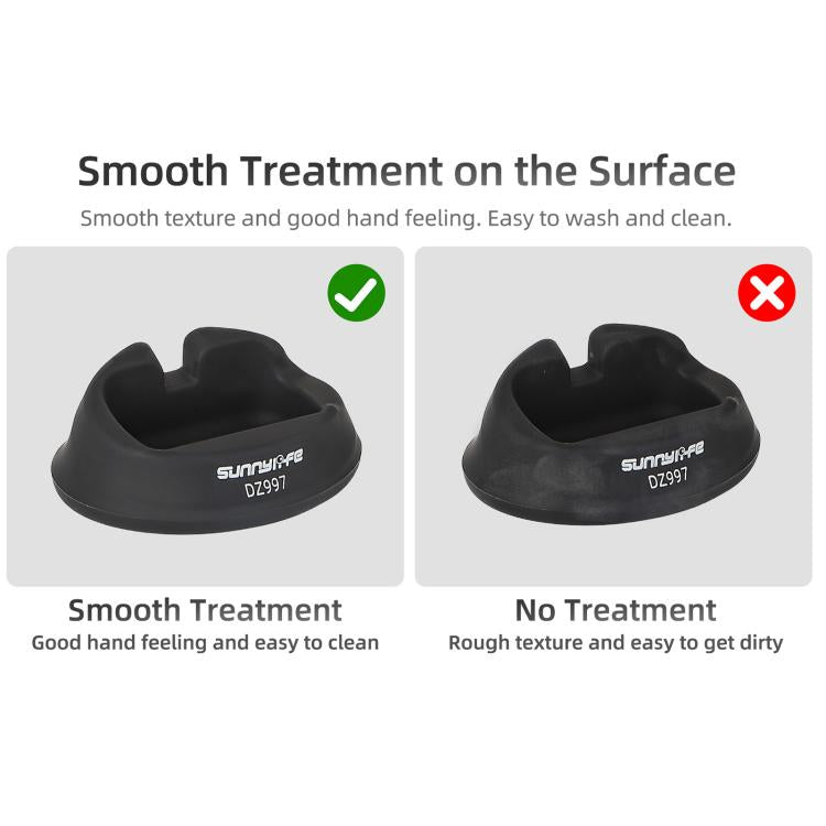 For Insta360 X5 / X4 Sunnylife Silicone Stand Base Tabletop Base(Black)