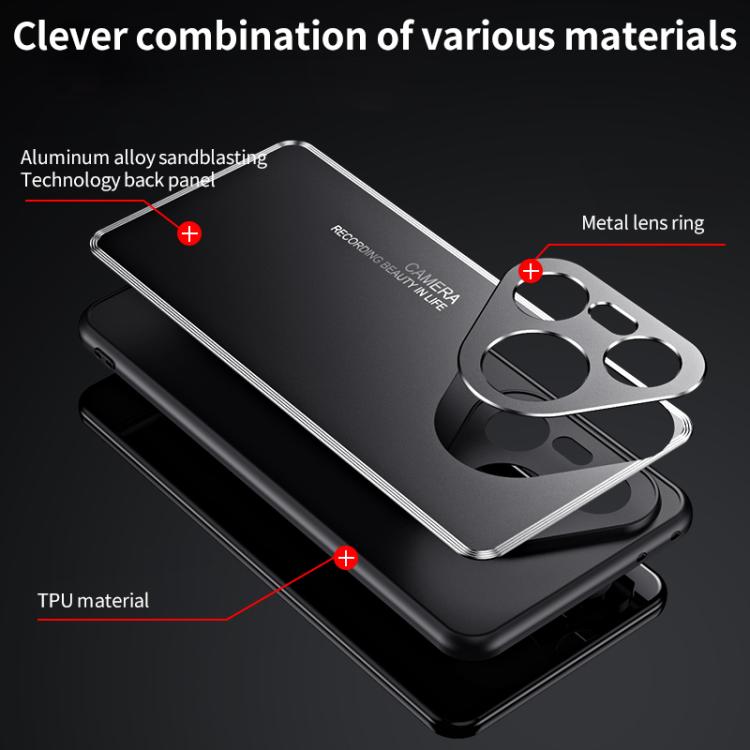 For Huawei Pura 80 5G Frosted Metal Phone Case(Silver)