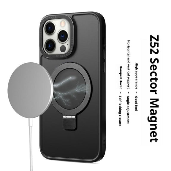 For iPhone 17 Pro Kalebol Metal Lens Frame MagSafe Holder Frosted PC Phone Case(Frosted White)