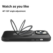 For iPhone 17 Kalebol Metal Lens Frame MagSafe Holder Frosted PC Phone Case(Frosted White)