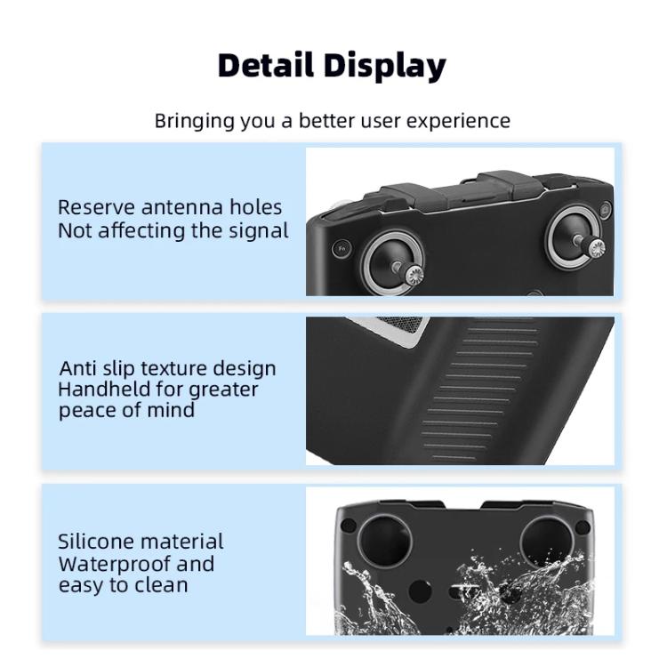 For DJI RC-N2 / RC-N1 BRDRC Remote Control Shockproof Anti-scratch Silicone Case(Black)