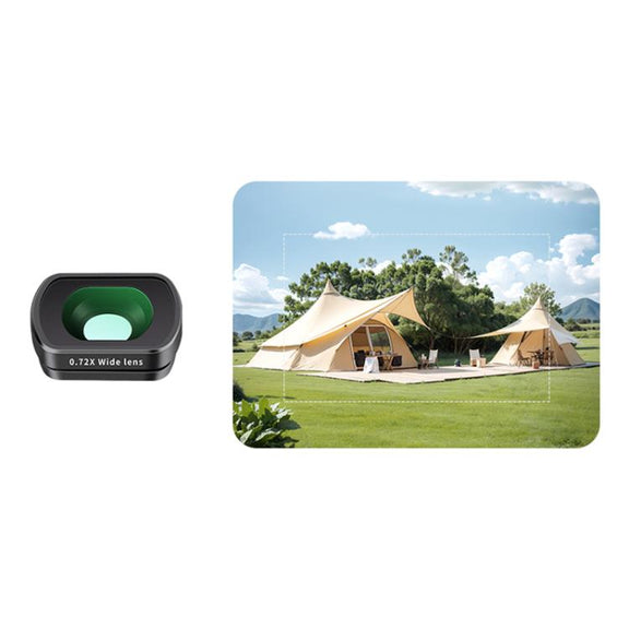 For DJI Osmo Pocket 3 Camera Lens Filter, Filter:0.72X Wide Lens