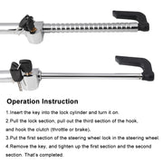 Universal Modified Clutch Lock Extendable Steering Wheel & Clutch Brake Lock