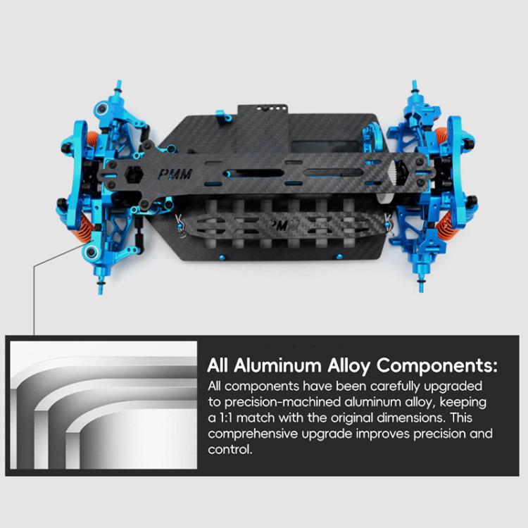 PMM Racing TT02 1:10 Carbon Fiber Chassis Aluminum Alloy RC Car Frame