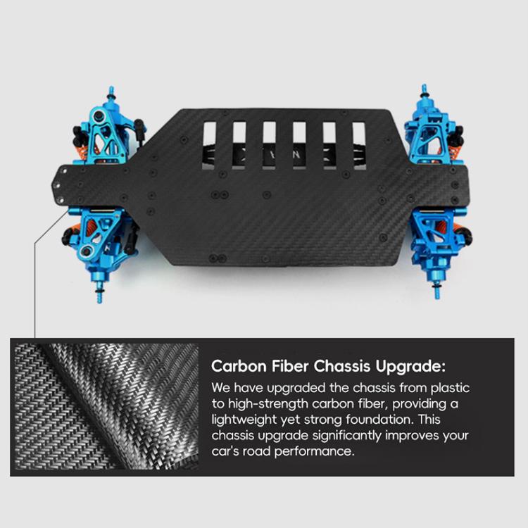 PMM Racing TT02 1:10 Carbon Fiber Chassis Aluminum Alloy RC Car Frame