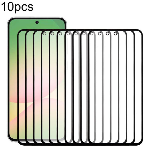 For Samsung Galaxy A56 SM-A566B 10pcs Front Screen Outer Glass Lens with OCA Optically Clear Adhesive