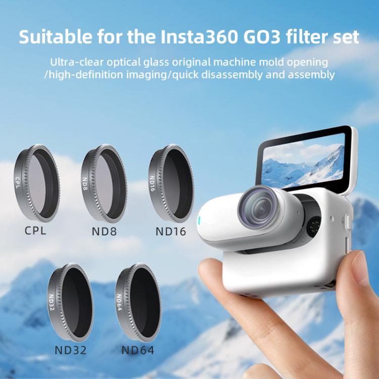 For Insta360 GO 3 Camera Lens Filter, Filter:ND16