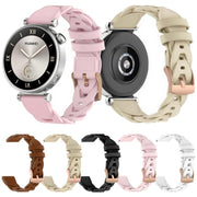 18mm Rose Gold Buckle Twist Leather Watch Band(Brown)