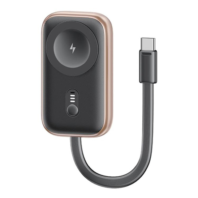 For Apple Watch Series USAMS CD245 1200mAh Portable Watch Wireless Charger with Cable(Desert Gold)
