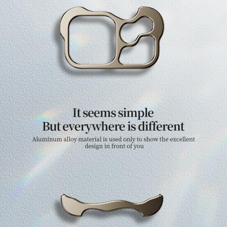 For iPhone 17 Pro Max Frameless Metal Corner Pad Phone Case with Lens Film(Titanium)