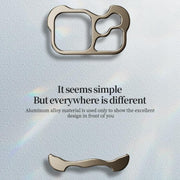 For iPhone 17 Pro Frameless Metal Corner Pad Phone Case with Lens Film(Titanium)