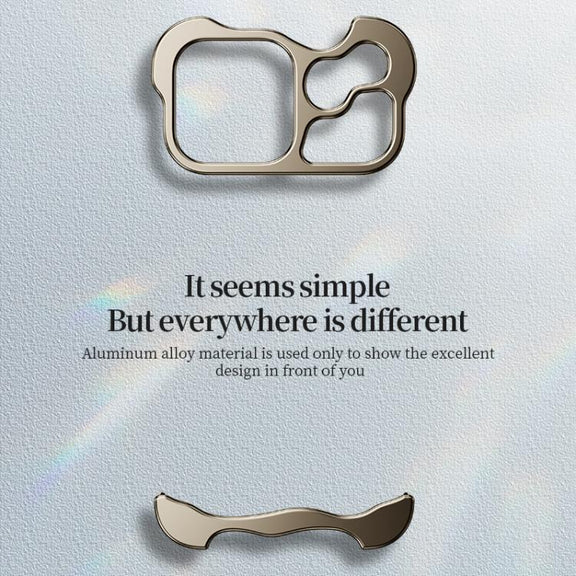 For iPhone 17 Pro Frameless Metal Corner Pad Phone Case with Lens Film(Titanium)