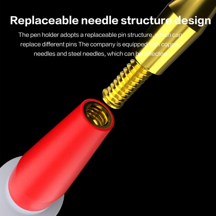 i2C Pure Copper Silicone Probe Detection Pen, Model:Straight Plug Without Stainless Steel Needle
