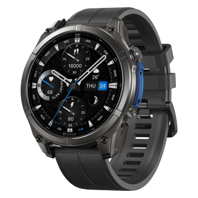 Zeblaze Vibe 8 Rugged Outdoor Smart Watch 1.43 inch Screen 5 ATM & IP69K Built-in Flashlight(Black)