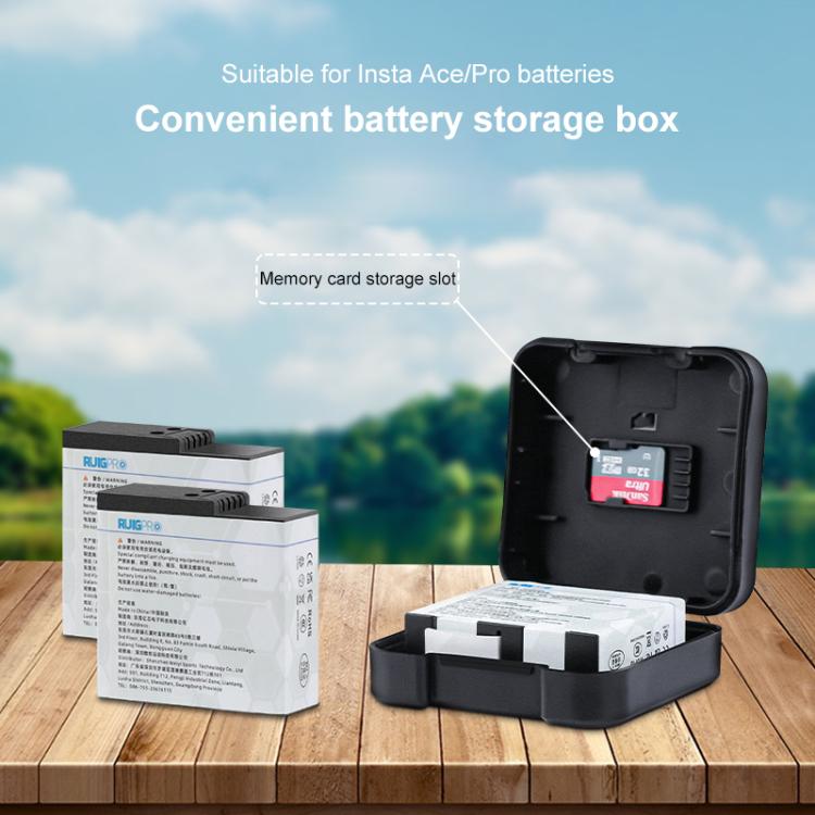 For Insta360 Ace / Ace Pro Battery & Memory Card Storage Box(Black)
