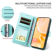 For Motorola Edge 50 Neo 5G Embossed Heart Dog RFID Blocking Wallet Leather Phone Case(Green)