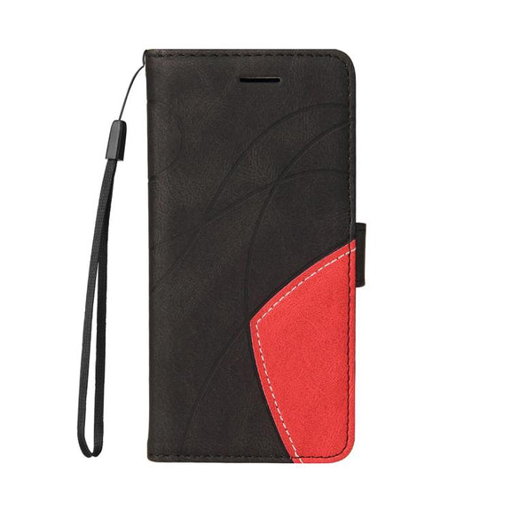 For Nothing Phone 3 Dual-color Splicing Flip Leather Phone Case(Black)