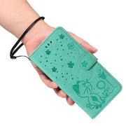 For Nothing CMF Phone 2 Pro Cat and Bee Embossed Flip Leather Phone Case(Green)