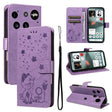 For Nothing Phone 3 Cat and Bee Embossed Flip Leather Phone Case(Purple) - free shipping - PMC TechLife - Order now!
