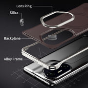 For Honor 300 Pro J TRIBE Metal Frameless Plain Leather MagSafe Phone Case(Black)