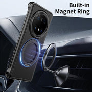 For Huawei Mate 60 Pro+ Metal Frameless Plain Leather MagSafe Holder Phone Case(Black)