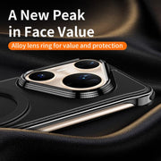 For Huawei Pura 80 Pro+ 5G Metal Frameless Plain Leather MagSafe Holder Phone Case(Brown)