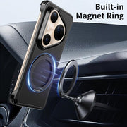 For Huawei Pura 80 Ultra 5G Metal Frameless Plain Leather MagSafe Holder Phone Case(Black)