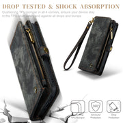 For iPhone 12 Pro Max CaseMe-008 Detachable Multifunctional Wallet Leather Phone Case (Black)