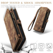 For iPhone 12 Pro Max CaseMe-008 Detachable Multifunctional Wallet Leather Phone Case (Brown)