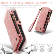For iPhone 12 Pro Max CaseMe-008 Detachable Multifunctional Wallet Leather Phone Case (Pink)