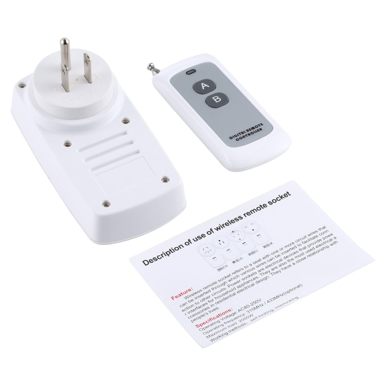 AK-DL220 220V Smart Wireless Remote Control Socket with Remote Control, Plug Type:US Plug