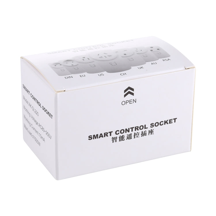 AK-DL220 220V Smart Wireless Remote Control Socket with Remote Control, Plug Type:UK Plug