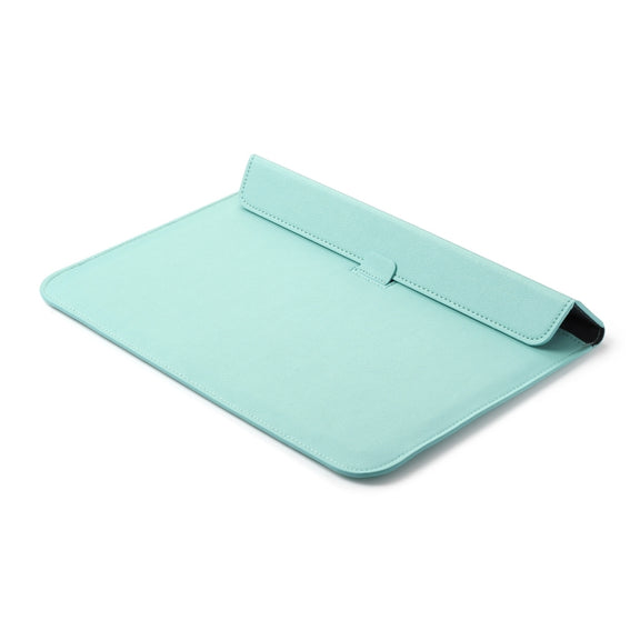 PU Leather Ultra-thin Envelope Bag Laptop Bag for MacBook Air / Pro 11 inch, with Stand Function(Mint Green)