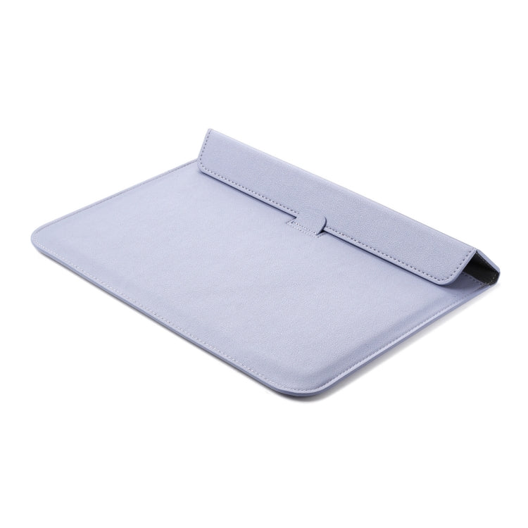 PU Leather Ultra-thin Envelope Bag Laptop Bag for MacBook Air / Pro 11 inch, with Stand Function(Tranquil Blue)