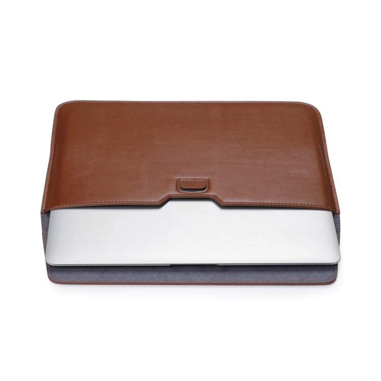 PU Leather Ultra-thin Envelope Bag Laptop Bag for MacBook Air / Pro 11 inch, with Stand Function(Tranquil Blue)
