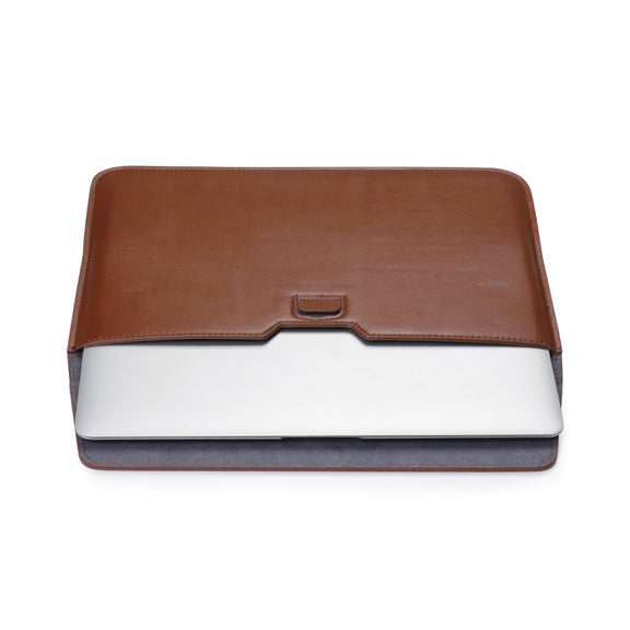 PU Leather Ultra-thin Envelope Bag Laptop Bag for MacBook Air / Pro 11 inch, with Stand Function(Tranquil Blue)