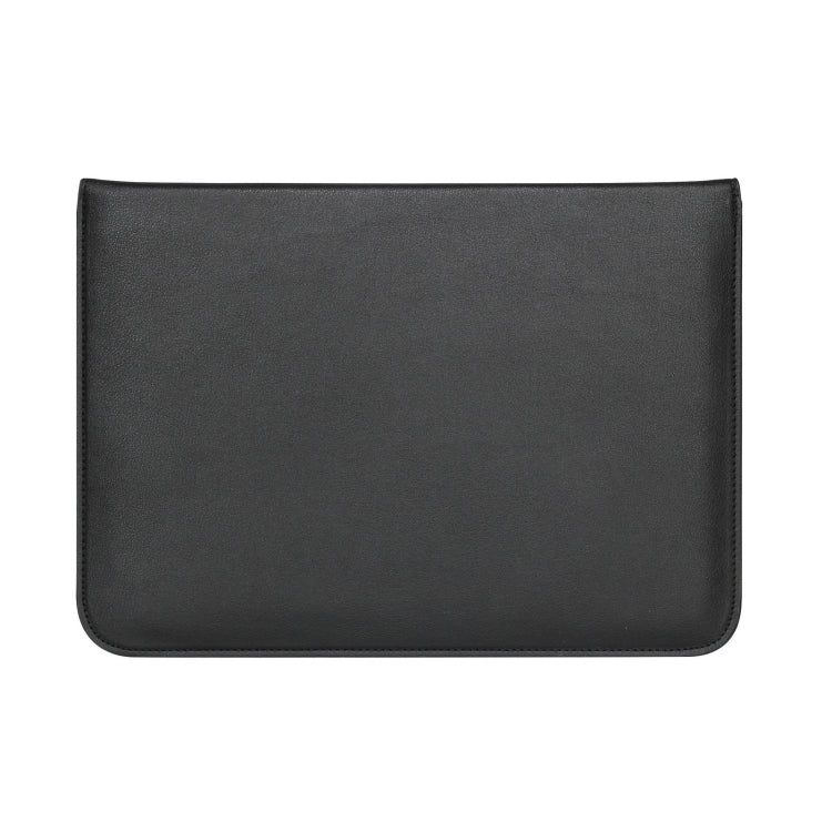 PU Leather Ultra-thin Envelope Bag Laptop Bag for MacBook Air / Pro 13 inch, with Stand Function(Black)