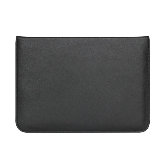 PU Leather Ultra-thin Envelope Bag Laptop Bag for MacBook Air / Pro 13 inch, with Stand Function(Black)