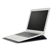 PU Leather Ultra-thin Envelope Bag Laptop Bag for MacBook Air / Pro 13 inch, with Stand Function(Black)