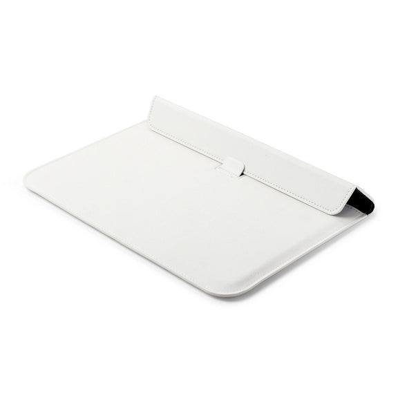 PU Leather Ultra-thin Envelope Bag Laptop Bag for MacBook Air / Pro 13 inch, with Stand Function(White)