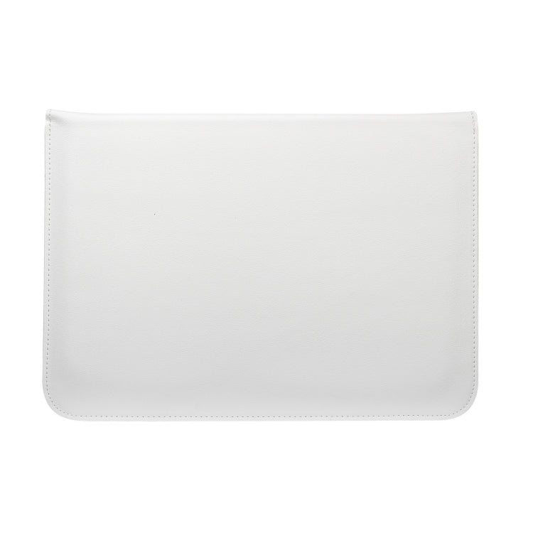 PU Leather Ultra-thin Envelope Bag Laptop Bag for MacBook Air / Pro 13 inch, with Stand Function(White)