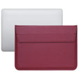 PU Leather Ultra-thin Envelope Bag Laptop Bag for MacBook Air / Pro 13 inch, with Stand Function(Wine Red) - Protective Bags by PMC Jewellery | Online Shopping South Africa | PMC Jewellery | Buy Now Pay Later Mobicred