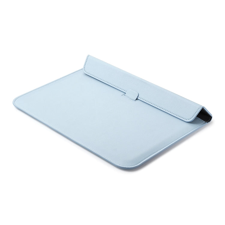 PU Leather Ultra-thin Envelope Bag Laptop Bag for MacBook Air / Pro 13 inch, with Stand Function(Sky Blue)
