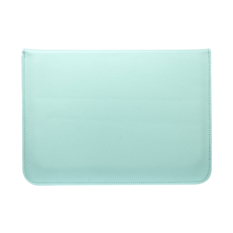 PU Leather Ultra-thin Envelope Bag Laptop Bag for MacBook Air / Pro 13 inch, with Stand Function(Mint Green)