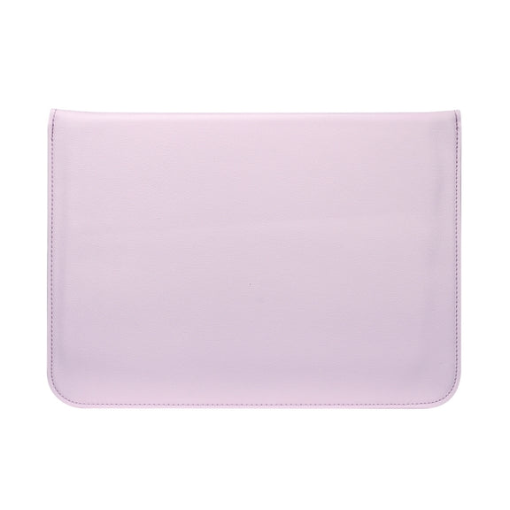 PU Leather Ultra-thin Envelope Bag Laptop Bag for MacBook Air / Pro 15 inch, with Stand Function(Pink)