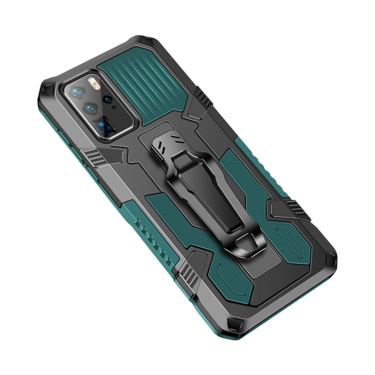 For Huawei P40 Machine Armor Warrior Shockproof PC + TPU Protective Case(Army Green)