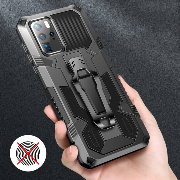 For Huawei P40 Machine Armor Warrior Shockproof PC + TPU Protective Case(Army Green)