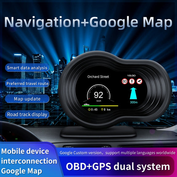 F9 OBD2 + GPS Mode Car HUD Head-up Display Speed / Water Temperature / Voltage Display